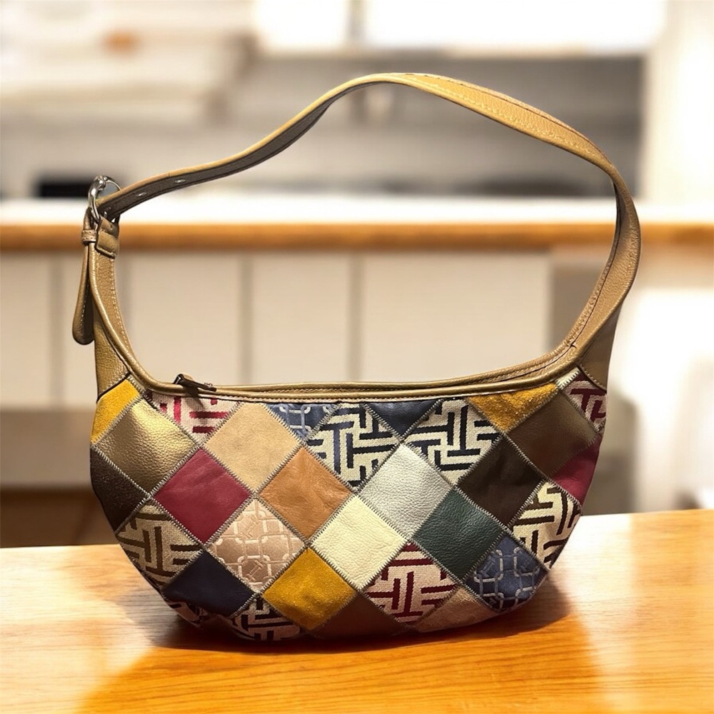 Tignanello Multicolor Patchwork Shoulder Bag - image 1